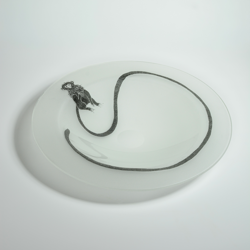 Játékos majom tál