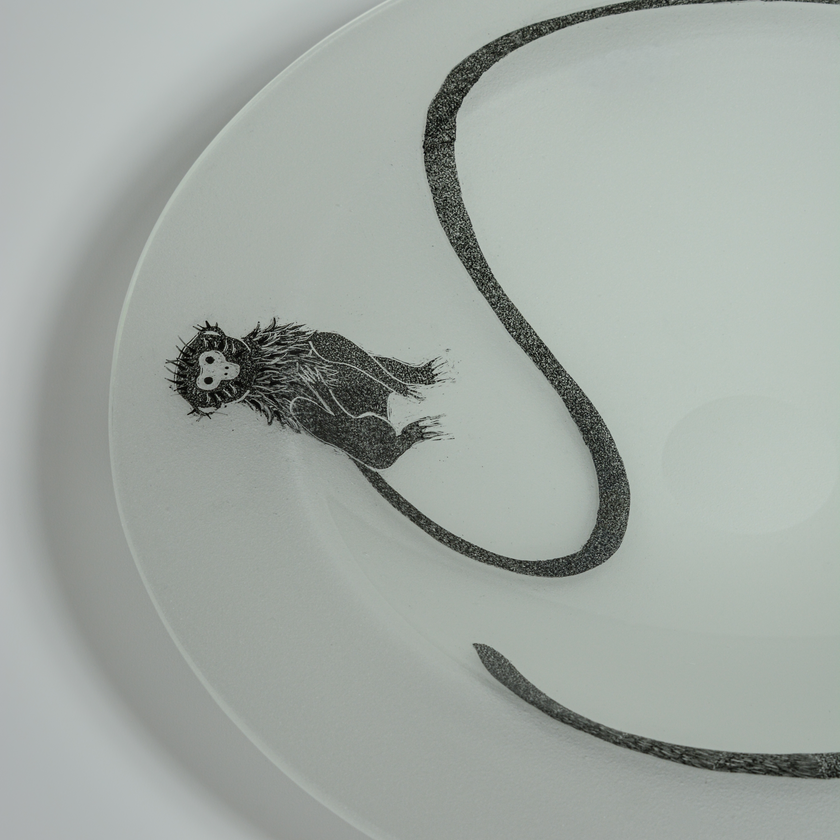 Játékos majom tál