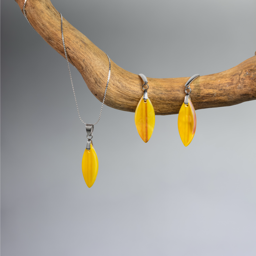 Aranylomb ékszerszett