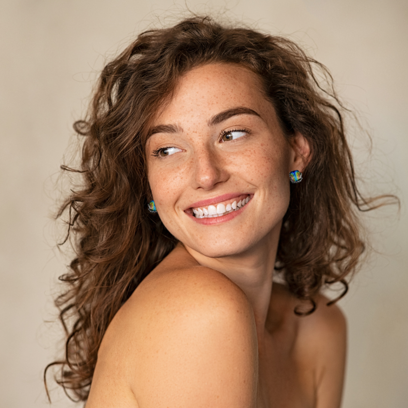 Szivárvány fény fülbevaló