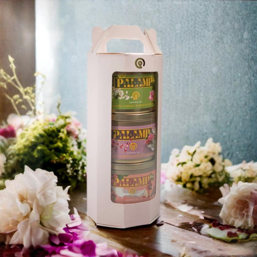 Tégelyes gyertya ajándékcsomag