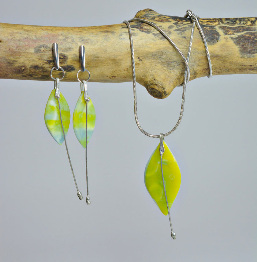 Friss zöld ékszerszett